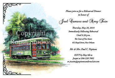 New Orleans Streetcar Invitation Street Car Invitations